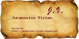 Juranovics Vivien névjegykártya